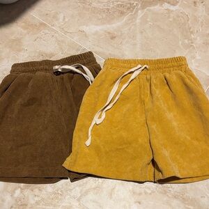 Raised by water corduroy shorts kids children unisex neutrals spring summer